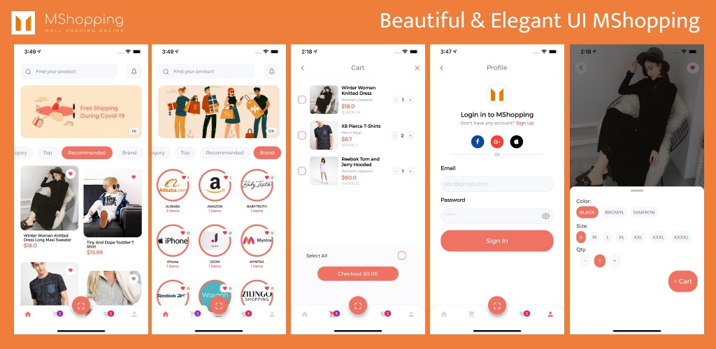 MShopping - Mall Shopping Flutter App with Admin Panel - 1